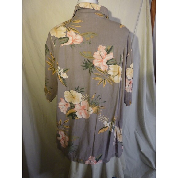Mariners Landing Golf & Co. Club Hawaiian Short Sleeve Silk Shirt-Floral-sz M - Picture 3 of 4